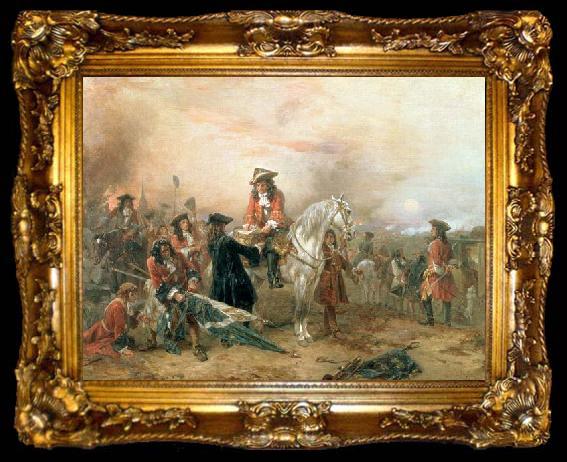 framed  Robert Alexander Hillingford Duke of Marlborough signing the Despatch at Blenheim, ta009-2